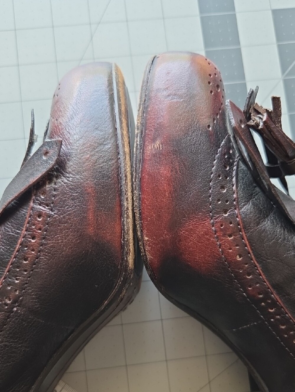 Frye Womens Leather Tassel Heeled Plateform - Brown - Picture 11 of 15